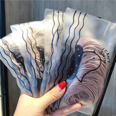 Simple small loop thin high elastic hair rope