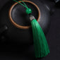 10Pcs Tassels Silky Handmade Soft Tassels Jade Bead Tassels DIY Craft Jewelry Car Key Chain Decor Pendants Smooth Fringe Trim