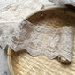 1Yard White Black Beige Flower Lace Fabric for Crafts Sewing Bridal Wedding Dress Applique Decoration 8CM Wide