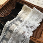 1Yard White Black Beige Flower Lace Fabric for Crafts Sewing Bridal Wedding Dress Applique Decoration 8CM Wide