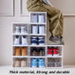 Shoes Storage Box Foldable Transparent Sneaker Shoe Organizers Cabinet Stackable Dustproof High-top Cabinet Shoe Rack Shelf