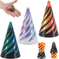 3D Printed Spiral Cone Pyramid Passthrough Sculpture Pass Through Pyramid Toy Mini Vortex Thread illusion Cone Spiral Ornament