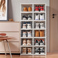 Shoes Storage Box Foldable Transparent Sneaker Shoe Organizers Cabinet Stackable Dustproof High-top Cabinet Shoe Rack Shelf