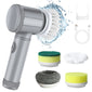 5 in 1 Powerful Electric Cleaning Brush Spin Scrubber Brush Deep Cleaning with 5 Replaceable Heads For Bathroom Kitchen 2025 New