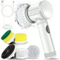 5 in 1 Powerful Electric Cleaning Brush Spin Scrubber Brush Deep Cleaning with 5 Replaceable Heads For Bathroom Kitchen 2025 New