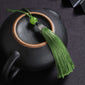 10Pcs Tassels Silky Handmade Soft Tassels Jade Bead Tassels DIY Craft Jewelry Car Key Chain Decor Pendants Smooth Fringe Trim